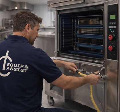 instalação técnica de equipamentos hoteleiros por profissional especializado da HC Equip & Assist